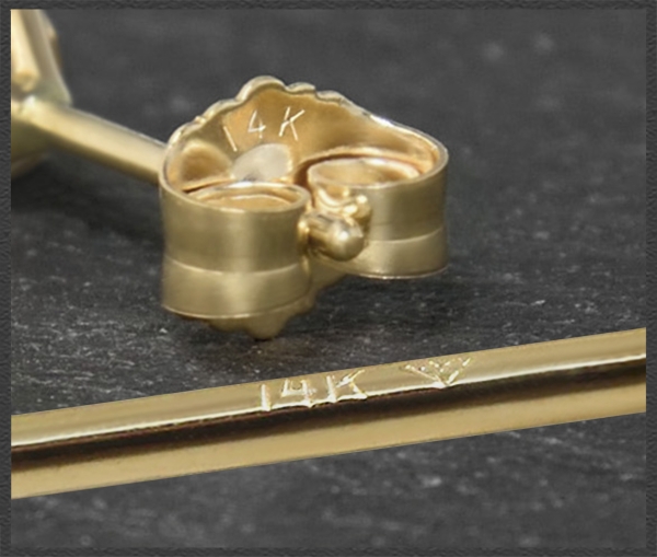 Brillant Stecker 585 Gold, 0,369ct, IF; IGI Zertifikat